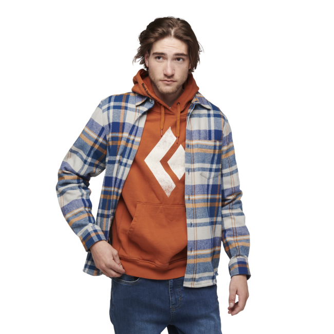 Black Diamond Project Flanellhemd herren, zinn-indigoblau kariert