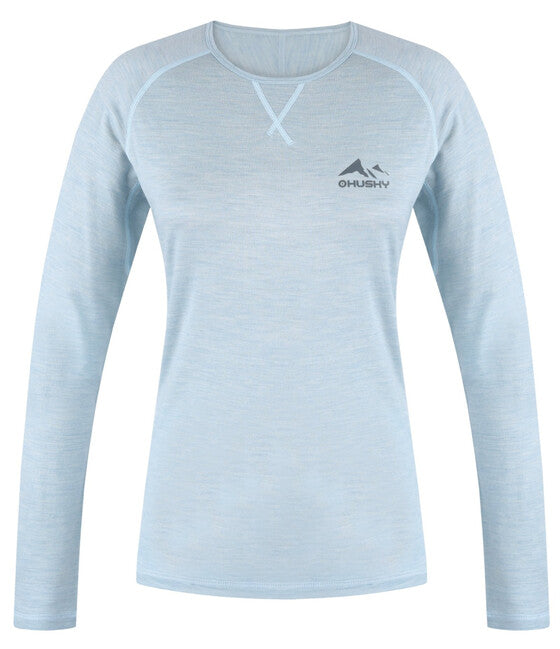 HUSKY Merino θερμικό μπλουζάκι Merow μακρυμάνικο, faded mint
