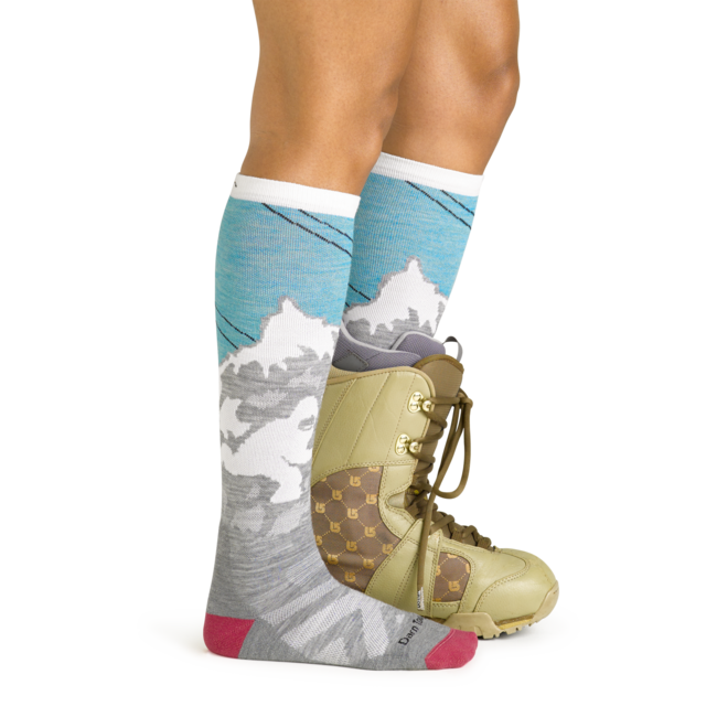Darn Tough Yeti OTC Socks, Aqua, Midweight Cushioned