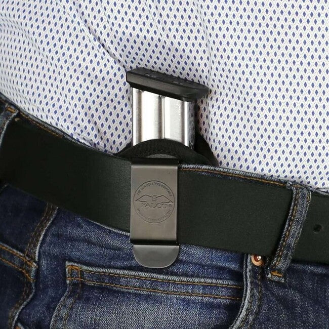 Falco Nylonové opaskové puzdro F800 na zásobník so sponou a retenčnou skrutkou Glock 19, čierne pravé
