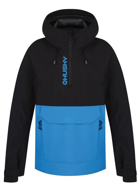 HUSKY Men's Outdoor Jacket Nabbi M, Black/Neon Blue