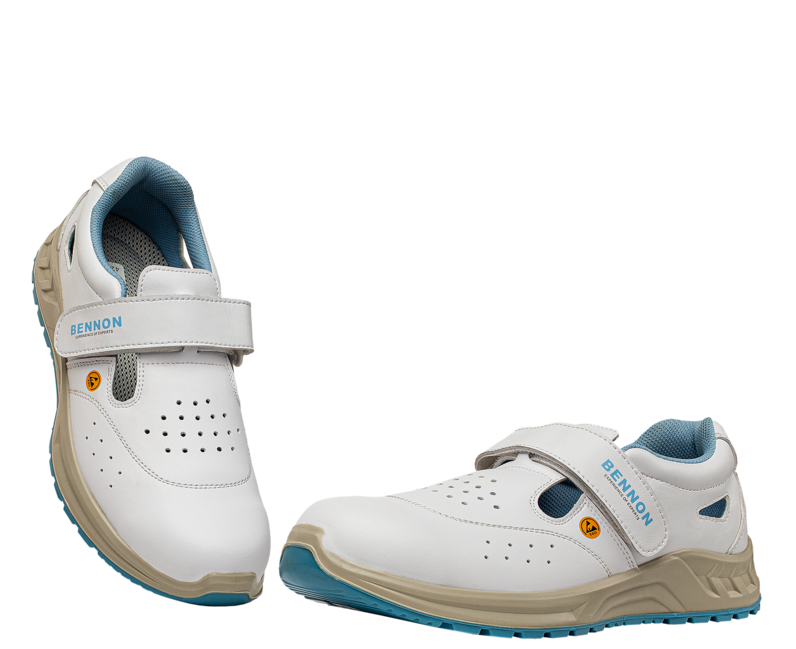 Bennon Work Sandals White S1 ESD