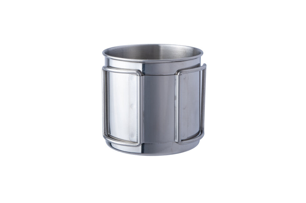 BasicNature Space Safer Mini Stainless Steel Mug 0.35L Folding Handle