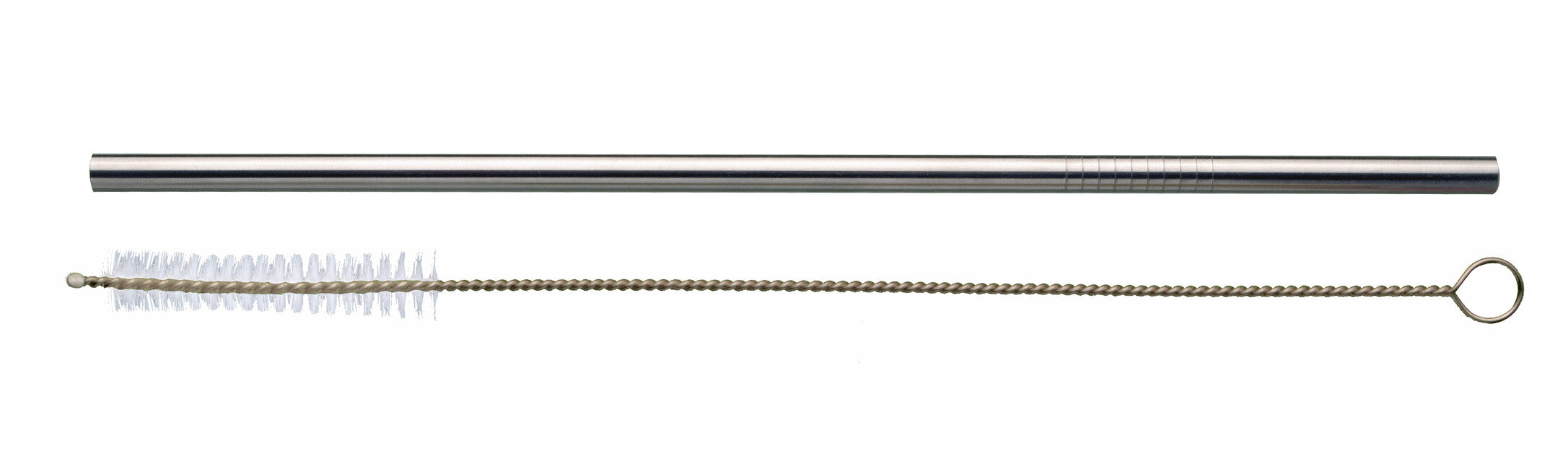 BasicNature Stainless Steel Straw Set 4 Pieces
