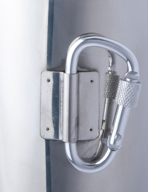 BasicNature Space Safer Thermo Κούπα Ανοξείδωτης Χάλυβα με Καραμπίνερ, 0,33 l