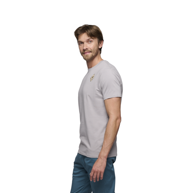 Black Diamond Mono Pocket herren Kurzarm-T-shirt, zinnfarben
