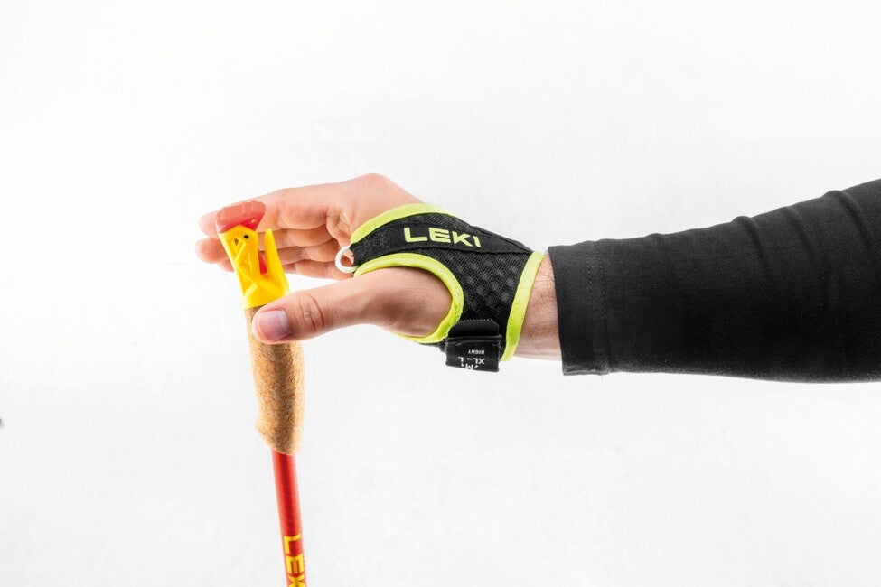 LEKI Ultratrail FX.One Superlite Trail Running Poles, Bright Red-Neon Yellow-Natural Carbon