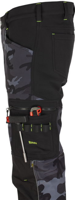 Bennon CAMOS Softshell Pants, Black/Grey