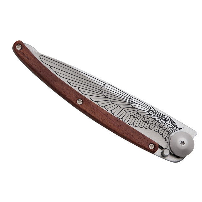 Deejo Tattoo Wing schließmesser coralwood