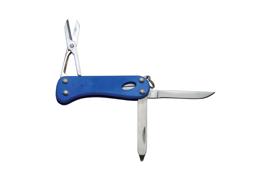 Baladeo ECO167 Barrow Multifunctional Knife, 5 Functions, Blue