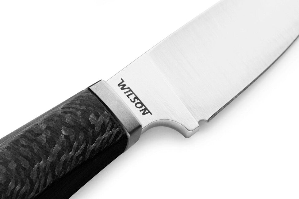 Lionsteel WILLY WL1 CF Fixed Blade Knife, Carbon Fiber Handle