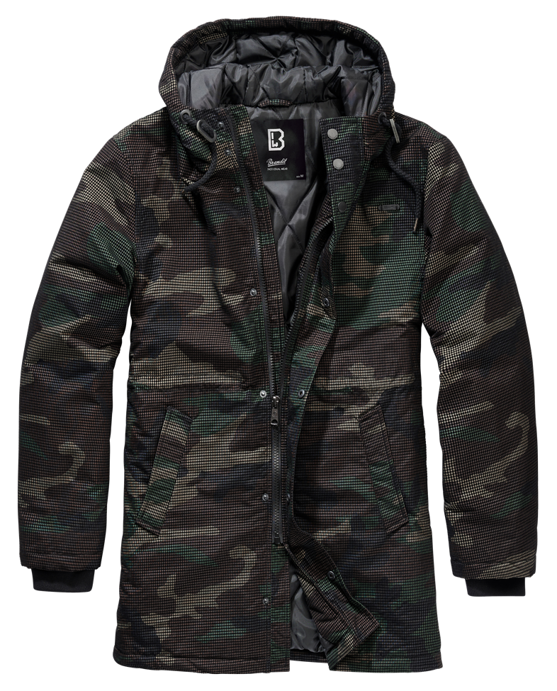 Brandit Grid Camo parka, woodland