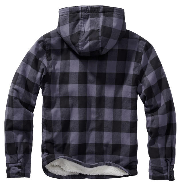 Brandit Lumberjacke mit kapuze, schwarz-grau