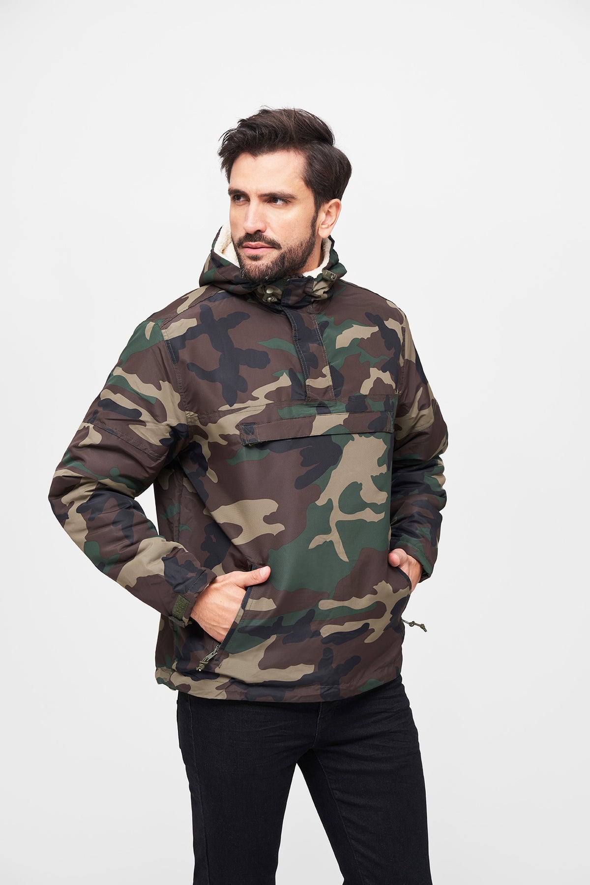 Brandit Windbreaker Sherpa bunda, woodland