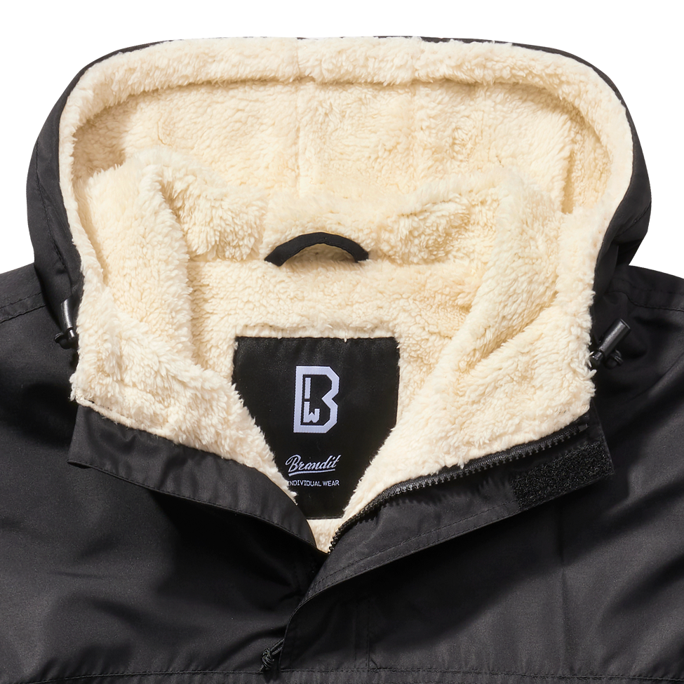 Brandit Windbreaker Sherpa bunda, čierna