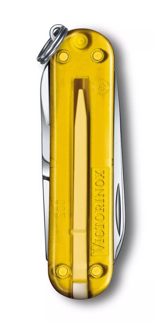 Victorinox Classic SD Pocket Knife, Transparent Yellow