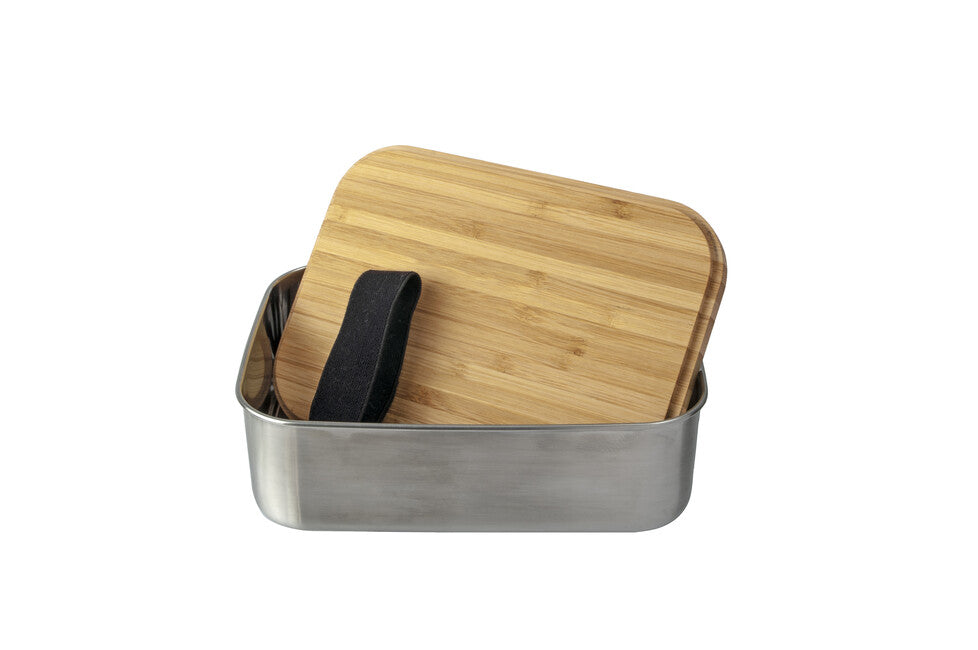 Origin Outdoors Κουτί Φαγητού Bamboo από Ανοξείδωτο Χάλυβα 1,2 l