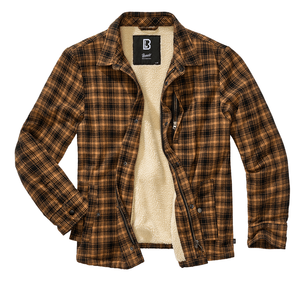 Brandit Classic Sherpa bunda, camel-čierna