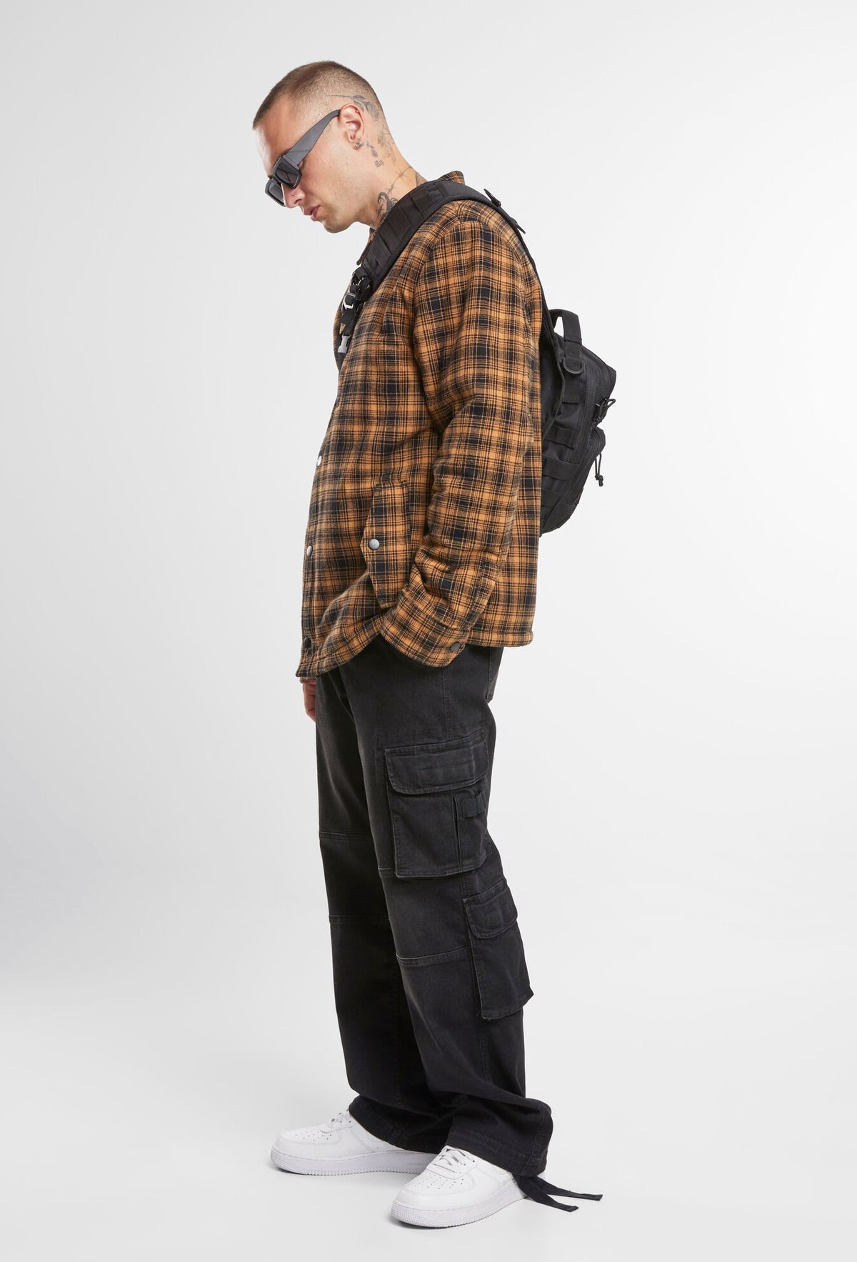 Brandit Classic Sherpa bunda, camel-čierna