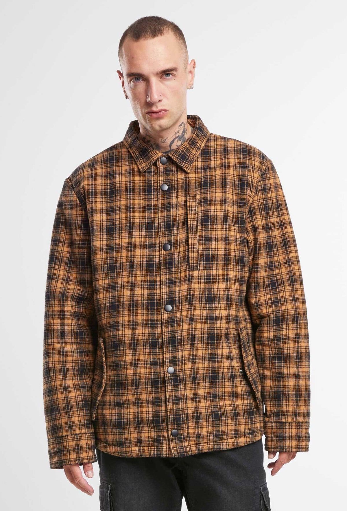 Brandit Classic Sherpa bunda, camel-čierna