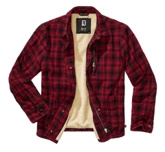 Brandit Classic Sherpa jacke, schwarz-rot