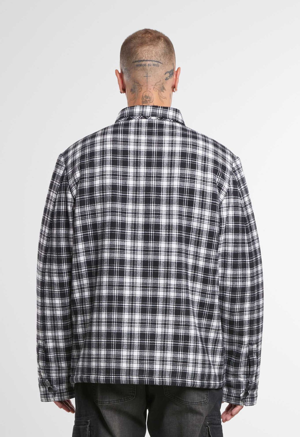 Brandit Classic Sherpa bunda, biela-čierna