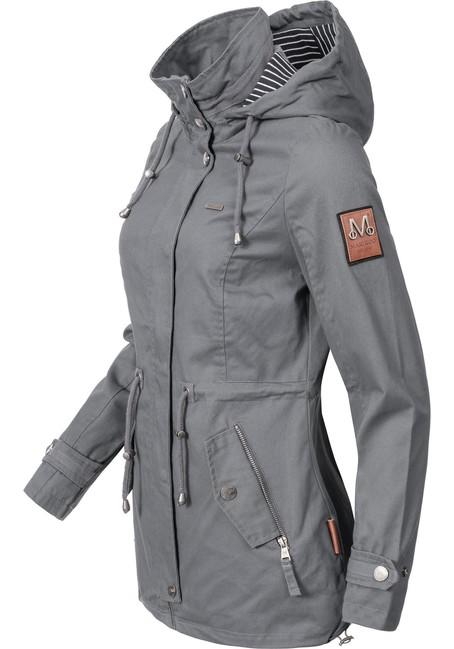 Marikoo Nyokoo damen-Übergangsjacke mit Kapuze, dark grey