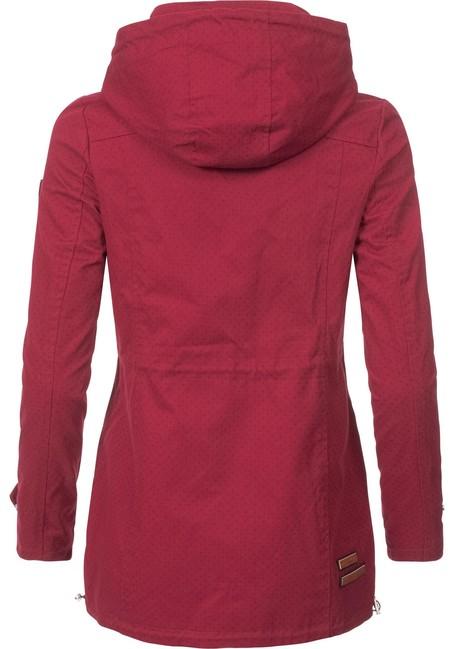 Marikoo Nyokoo damen-Übergangsjacke mit Kapuze, Bordeaux gepunktet