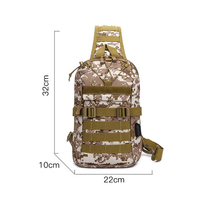 DRAGOWA TACTICAL Oscar Single Strap Backpack, Black