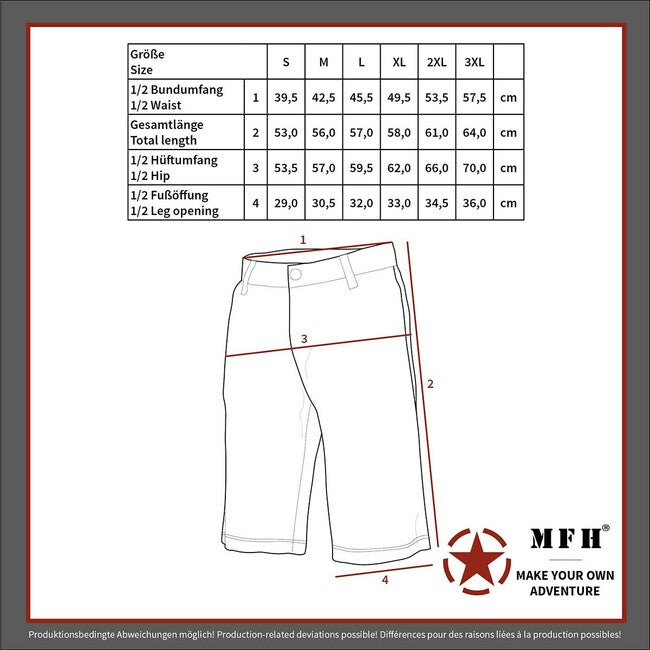 MFH BDU Shorts Rip-Stop, HDT-camo FG