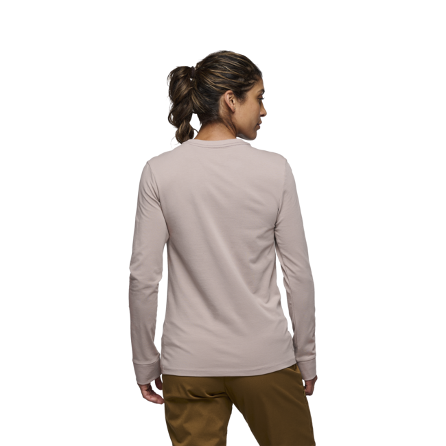 Black Diamond Heritage Wordmark damen-Langarm-T-shirt, blasslila