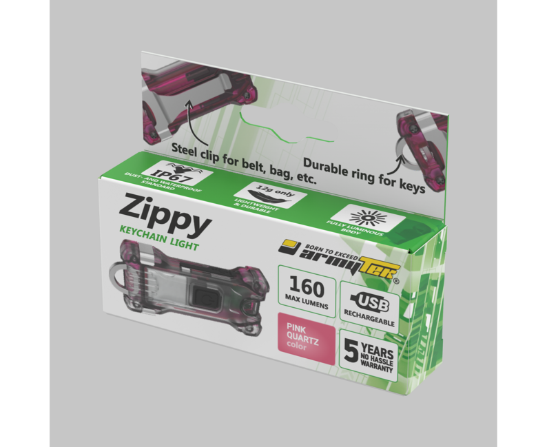 ArmyTek Zippy Led Schlüsselanhänger, rosa