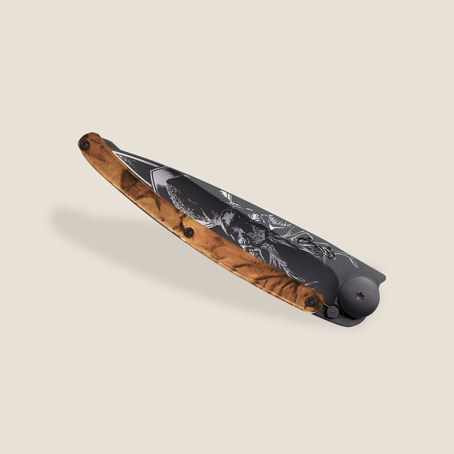 Deejo Tattoo Klappmesser schwarz braun camo Deer
