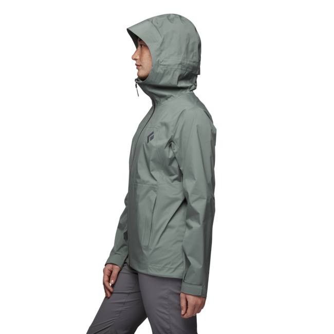 Black Diamond Stormline Stretch Rain Shell αδιάβροχο μπουφάν γυναικείο, laurel green