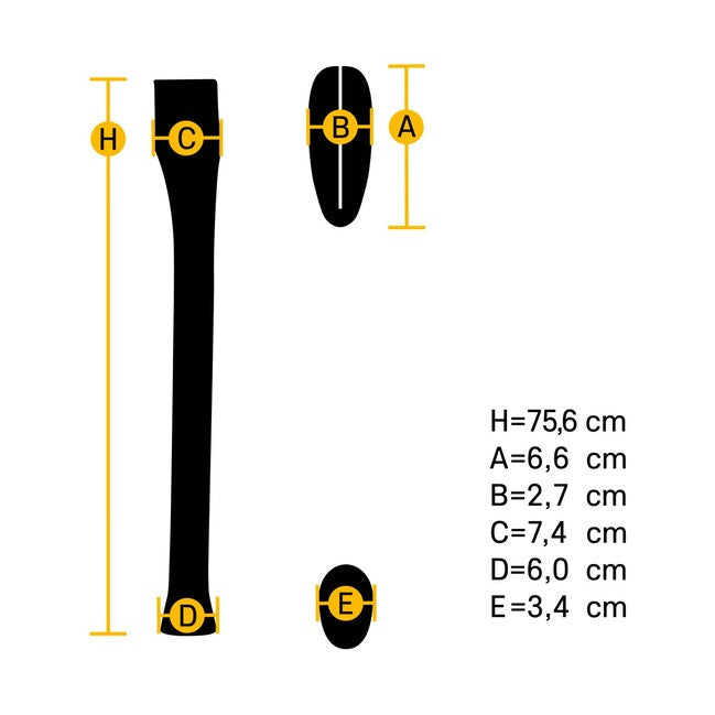 Hultafors HB AHS 750-63X23 HB λαβή τσεκουριού ευθεία 842740 id