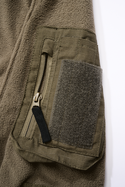 Brandit Ripstop Fleece Hoodie, Olive