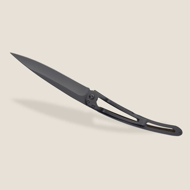 Deejo Tattoo Black Carbon Racing Car Folding Knife