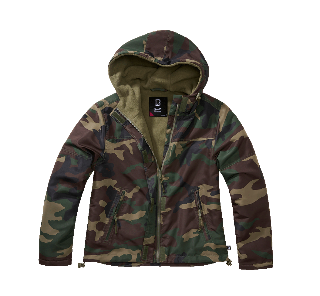 Brandit Windbreaker Frontzip dámska bunda, Woodland