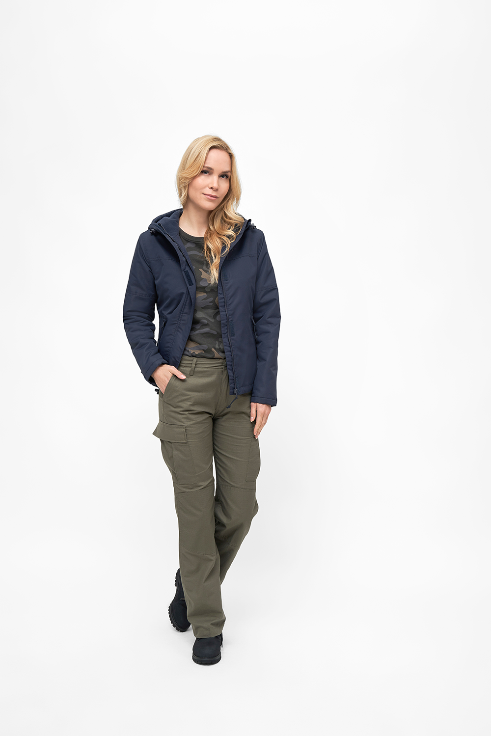 Brandit Windbreaker Frontzip dámska bunda, Navy