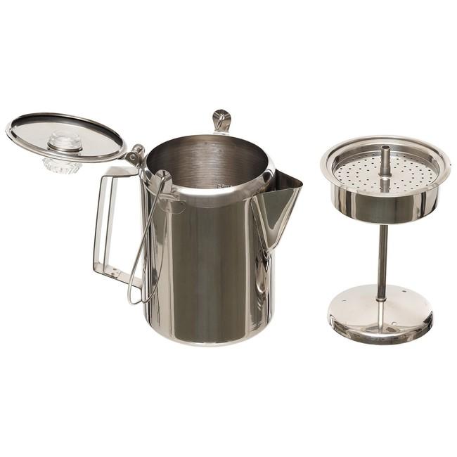 Fox Outdoor Kaffeekanne mit Perkolator aus Edelstahl