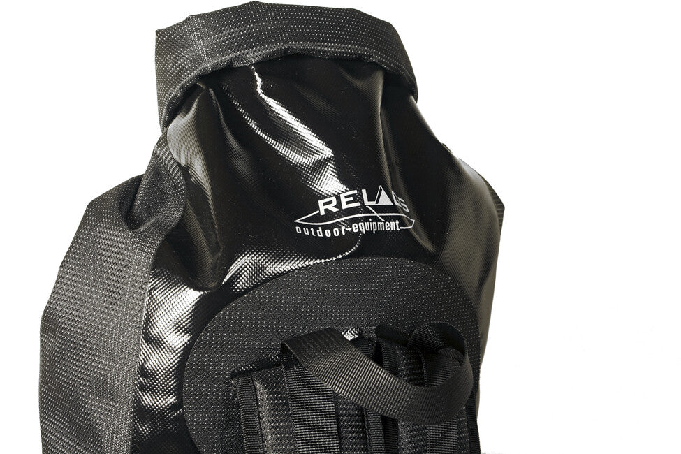 BasicNature Duffel Bag Waterproof Roll-Top Backpack 40L Black