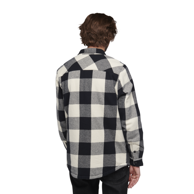 Black Diamond Project Lined Flannel Men's Shirt, Black-Off White Plaid
