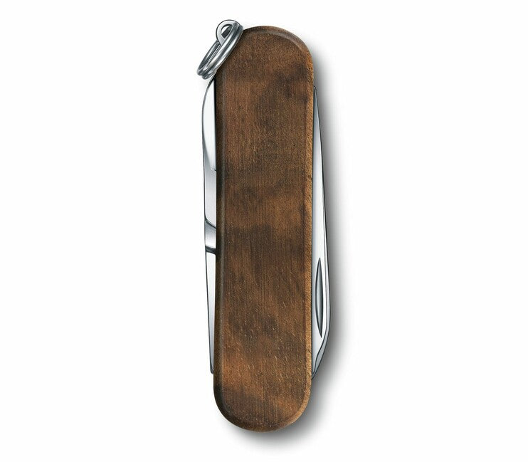 Victorinox Classic SD Wood Multitool, 58mm, Walnut Wood Knife, 5 Functions
