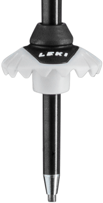 LEKI Hot Shot S Ski Poles, Black Anodized-Grey Anodized-Bright Red