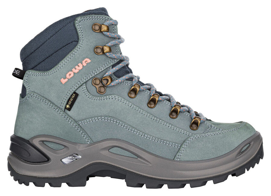 LOWA Renegade GTX Mid Ls Trekkingschuhe für Damen, iceblue/salmon