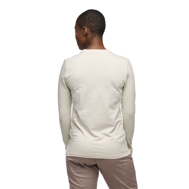 Black Diamond Women's Heritage Wordmark Long Sleeve T-Shirt, Off White