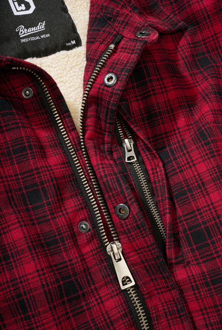 Brandit Classic Sherpa Jacket, Black-Red
