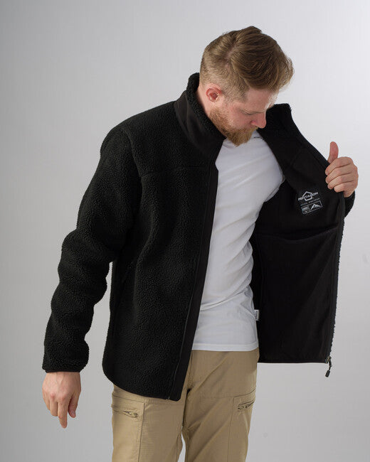 Pentagon Herren- Fleece- Jacke Summit Sherpa, schwarz