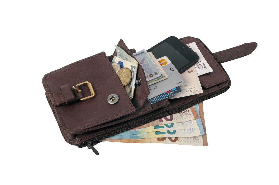 BasicNature Safe Pouch Belt, Mocha