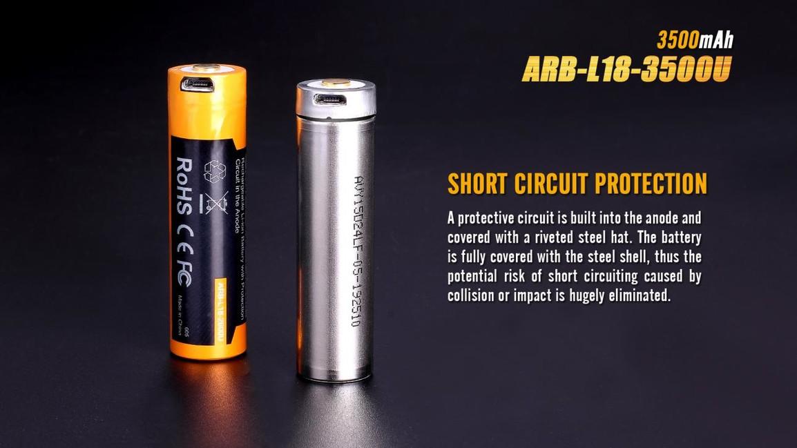 Fenix 18650, 3500 mAh, Li-Ion